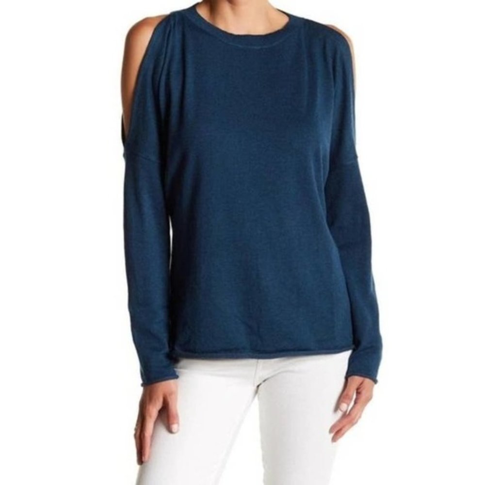 NWT JOHN + JENN Cozy Cold Shoulder Sleeve Sweater Top
